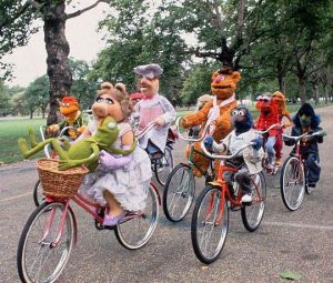 muppetsridingbikes